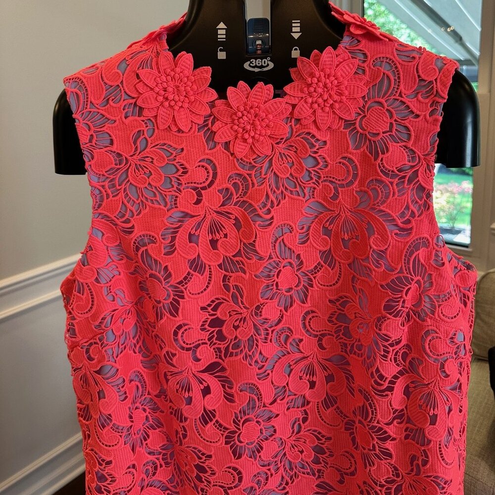 AKNVAS Floral Lace Dress, Coral, XL - Picture 2 of 7